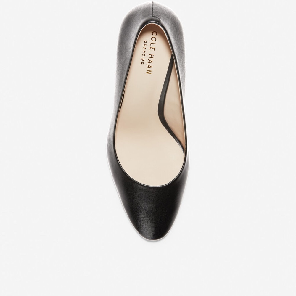 Cole Haan Marit Geo Wedge Heel Pump Black Leather - Picture 3 of 16